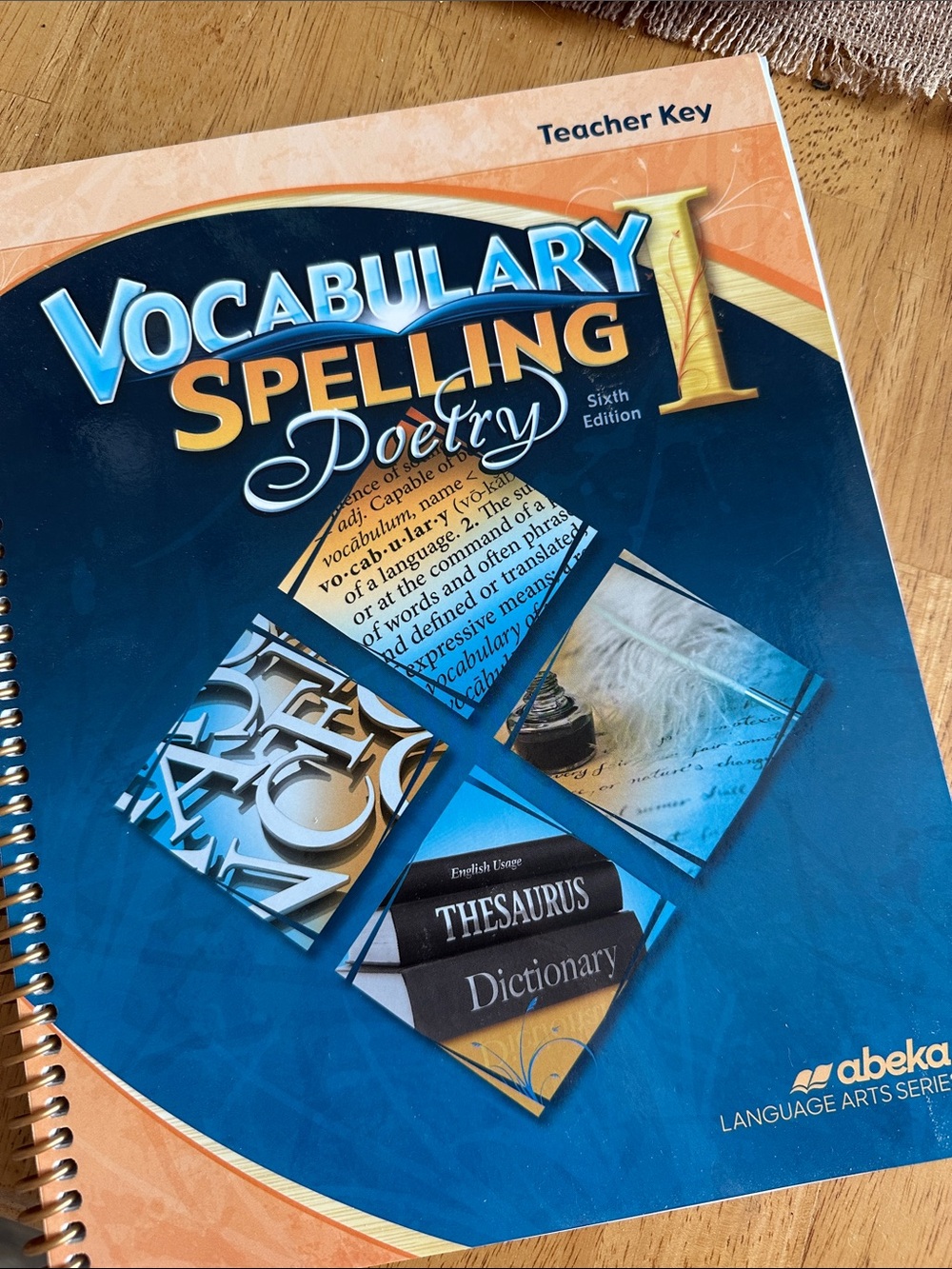 Abeka Vocabulary Spelling Poetry 1 Teacher Key - Blue